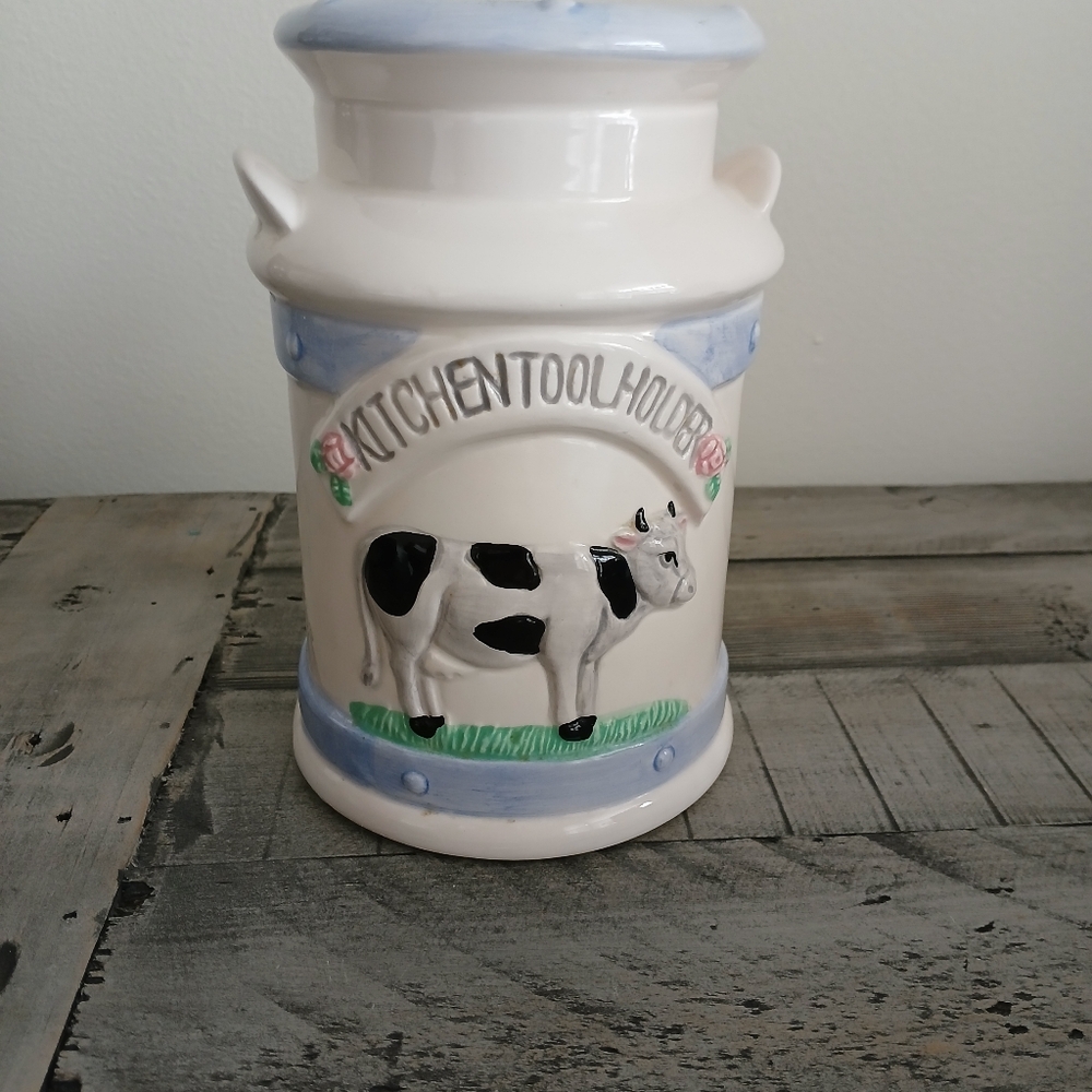 Vintage Farmhouse Kitchen Utensil Holder